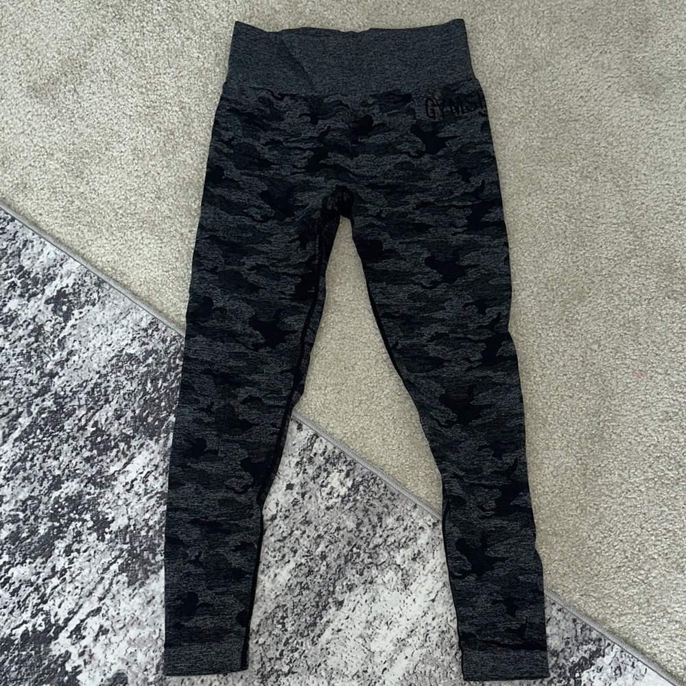 Gymshark Camo Seamless Leggings - Black